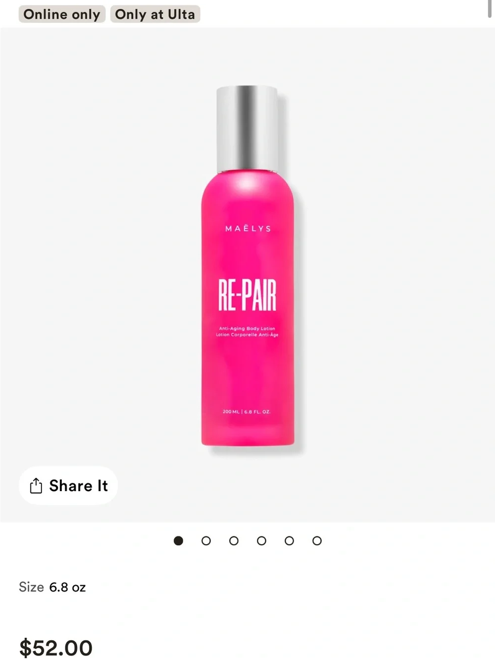 MAËLYS RE-PAIR Anti-Aging Body Lotion